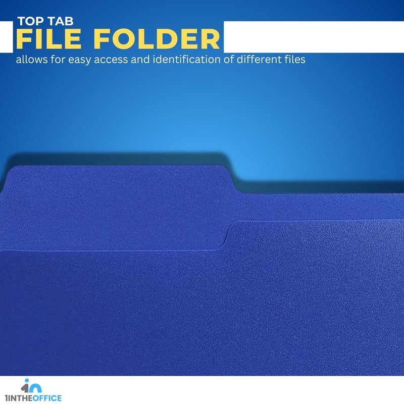 1InTheOffice Plastic File Folders, Poly File Folders. Letter Size, 1/3 Cut File Folders Multi Colors Assorted, 24 Pack - Image 4